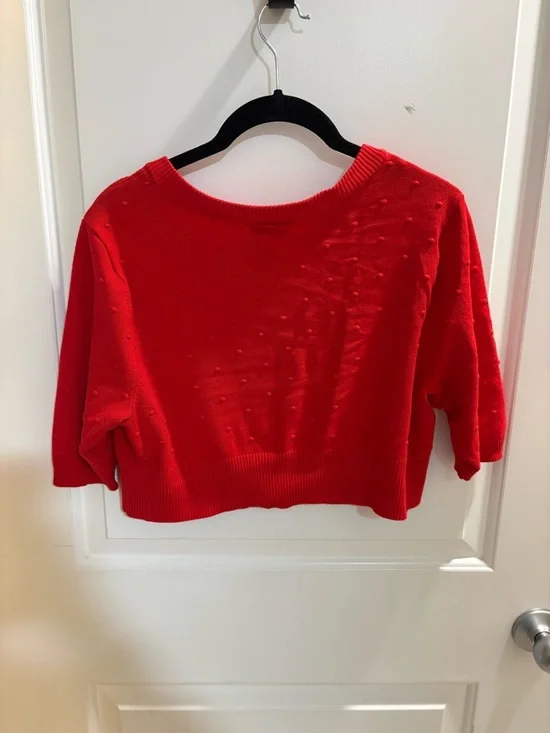 torrid Red Cropped Button Cardigan - Picture 6 of 7